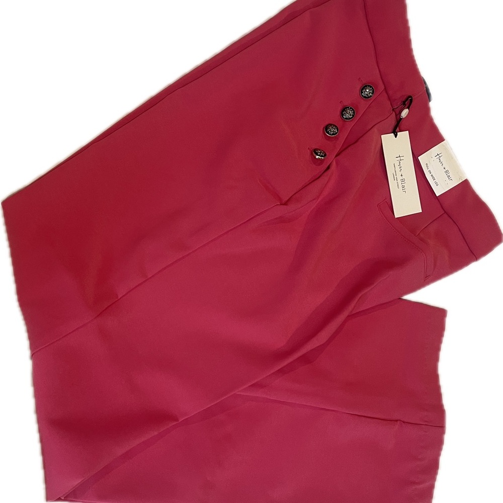 Haven + Blair Pink Button-Accent Pants